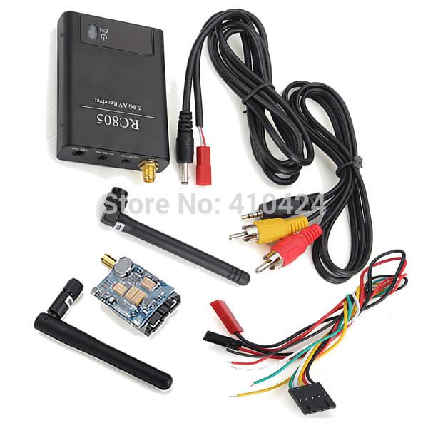 Boscam FPV Video AV TX Rx 2KM 5.8GHz RC805 8CH Receiver +200mW TS351 Transmitter order<$18no track