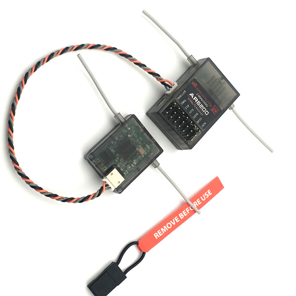 AR6200 2.4Ghz 6ch Receiver with Satellite for DX6i JR DX7 DSM-2 Receiver plastic bag packing 