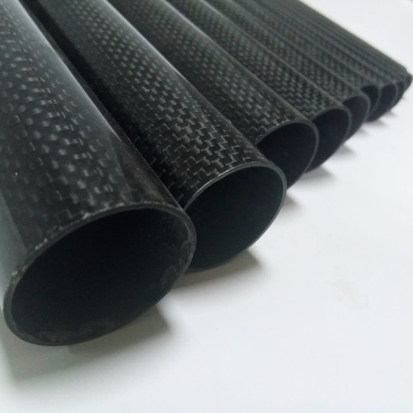 1 Roll Wrapped Carbon Fiber Tube 3K Glossy surface diameter 16mm 18mm 22mm 24mm 26mm 28mm 30mm 32mm Length500mm