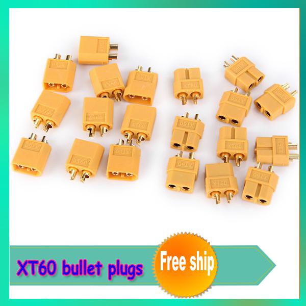 Wholesale-10pair/lot XT60  Connectors plugs Male/Female RC lipo +