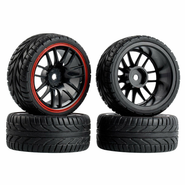 RC 9068-6094 Grip Tires 26mm With Wheel sets For HSP HPI 1/10 1:10 On-Road Speed Car