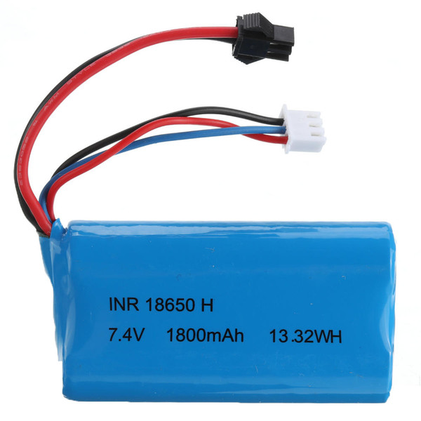 HS 18650 7.4V 1800MAH 10C 2S Lipo Battery JST/SM Plug for 18301/18302 18311/18312 Rc Car