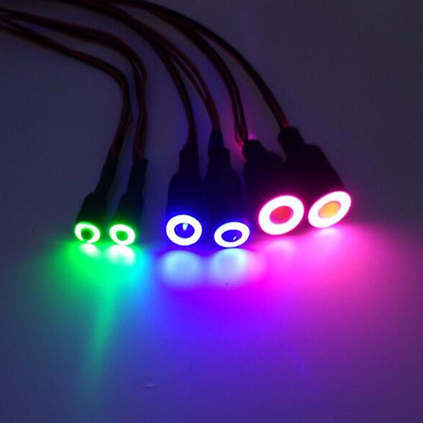 10pcs Angel Eyes & Demon Eyes LED Headlight Back Light 4.2v-6v input With On-Off Switch for 1:10 Rc Car parts light Tamiya