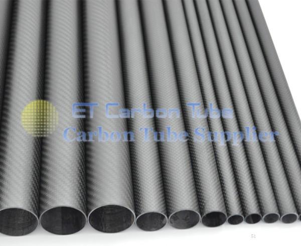 1-4pcs 50MM ODx 44MM ID Carbon Fiber Tube 3k 500MM Long (Roll Wrapped) carbon pipe