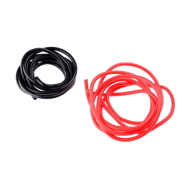 HOT! 2Pcs 12 AWG Flexible Silicone Wire Fine Strand 1m red + 1m black