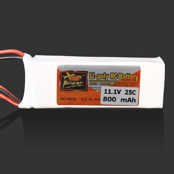 ZOP Power 11.1V 800MAH 25C Lipo Battery JST Plug order<$18no track