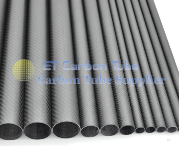 1-4pcs 38MM OD x 34 MM ID X 500 MM Long carbon Fiber tube 3k Matt (Roll Wrapped) 38*34