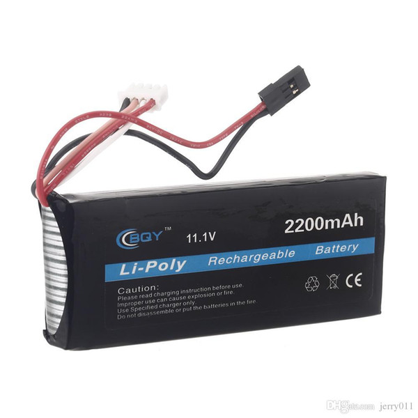 BQY Transmitter LiPo Battery 11.1v 2200mah connector for Futaba WFLY FS Transmitter Battery for Helicopter