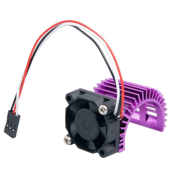 2PC RC HSP Purple Alum 540 Motor Heat Sink DC 7.2V Brushless Fan For 3650 Motor