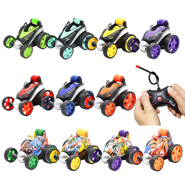 10pcs Wireless Remote Flip Car Electric Tumbling Stunt Graffiti Remote Control Car Christmas Gift Kids Competition Toys by Hope12