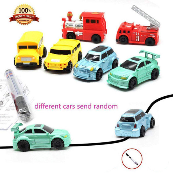 Pudcoco Amazing Magic Toy Truck Car Tanks Inductive Classic Toys Kids Drawn Black Line Track Mini Toy Vehicles Educational Toy