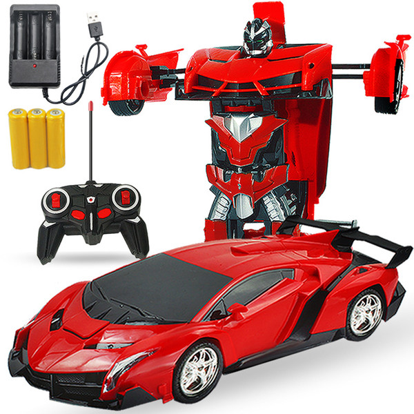 Children's toy deformed car charging remote control induction transformed King Kong robot electric remote control car welcome order