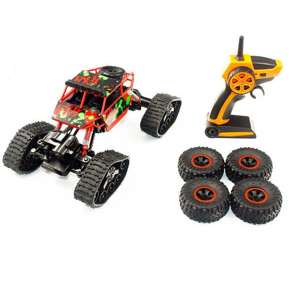 YY 2.4G RC Crawler-type Snow Climbing Car, 1:18 Monster Truck, SUV with Snow Tire,4 Free Spare Tires,Ample Power, Xmas Kid Birthday Gift 2-2