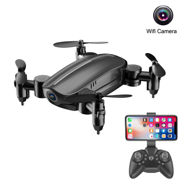 HINST 2.0MP Camera Wifi Foldable Type With Wifi FPV 2.4G 6-Axis RC Quadcopter Headless Mode Toy Provides Stable Flight Dec29