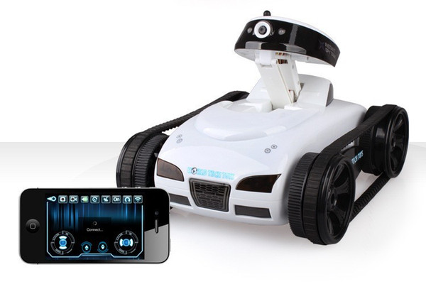 [TOP] High-tech 2.4G 4CH Wifi Mobile Iphone Ipad Control tank car Record video Camera Advanced smart RC electronic robot Toy