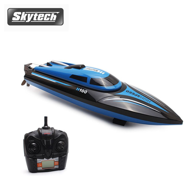 High Speed Skytech H100 RC Boat 2.4GHz 4 Channel 30km/h Racing Remote Control Boat with LCD Screen as gift For children Toys