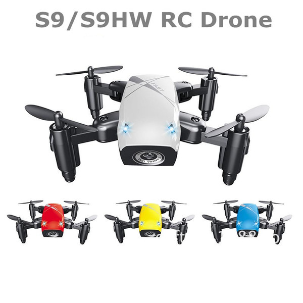 JMT S9W Mini Drone with Camera S9 No Camera RC Helicopter Foldable Drones Altitude Hold Quadcopter WiFi FPV Pocket Toys VS CX10W