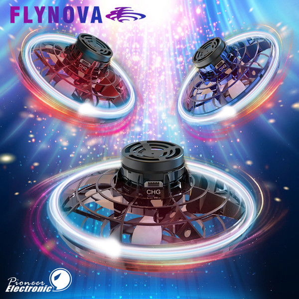 Ready To Ship FlyNova UFO Flying toy Fidget Spinner Kids Adult Portable 360° Rotation Spinning Stress Release LED Lights Christmas Gift Toys