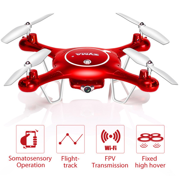 Hot Syma X5UW (X5SC X5SW X5HW Upgrade) FPV WIFI Real Time Transmission RC Quadcopter 2.4G 4CH Drone With HD Camera 4GB Micro SD Card