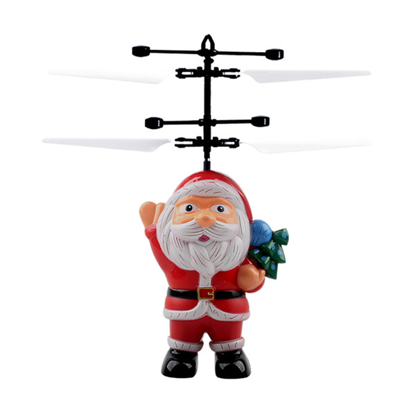 NEW Flying inductive Mini RC Drone Christmas Santa Claus RC helicopter for kids gifts plastic