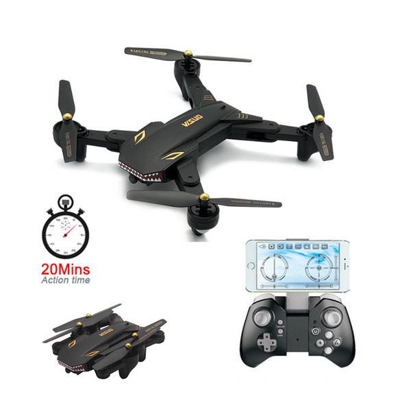 New XS809S Foldable Selfie Drone with Wide Angle 2MP HD Camera WiFi FPV XS809HW Upgraded RC Quadcopter Helicopter Mini Drones Max Fly 20Mins