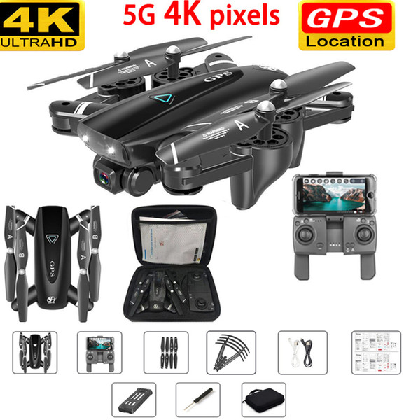 MS4 GPS Drone with 4k Camera 5G RC Helicopter Quadcopter Drones HD 4K WIFI FPV Foldable Off-Point Flying Photos Video Dron Helicopter Toy