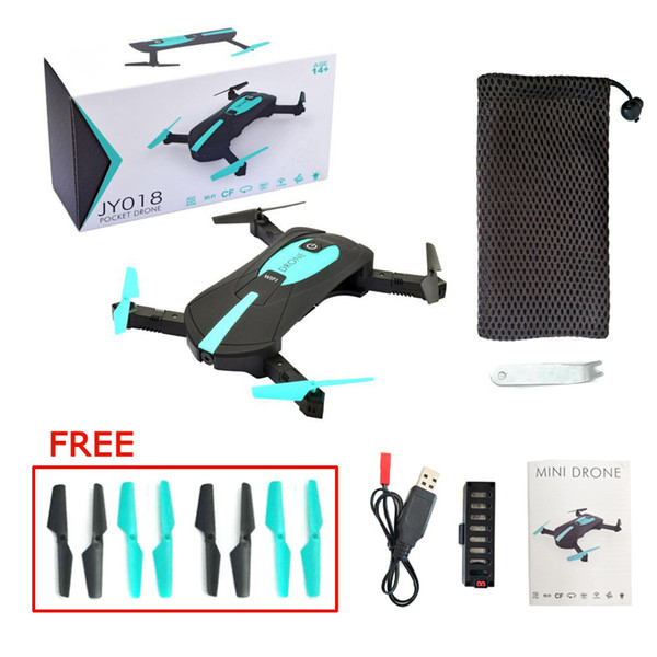 JY018 Mini Drone With WiFi FPV Camera Foldable RC Pocket Drone BNF G-Sensor Mode Air Press Altitude Hold