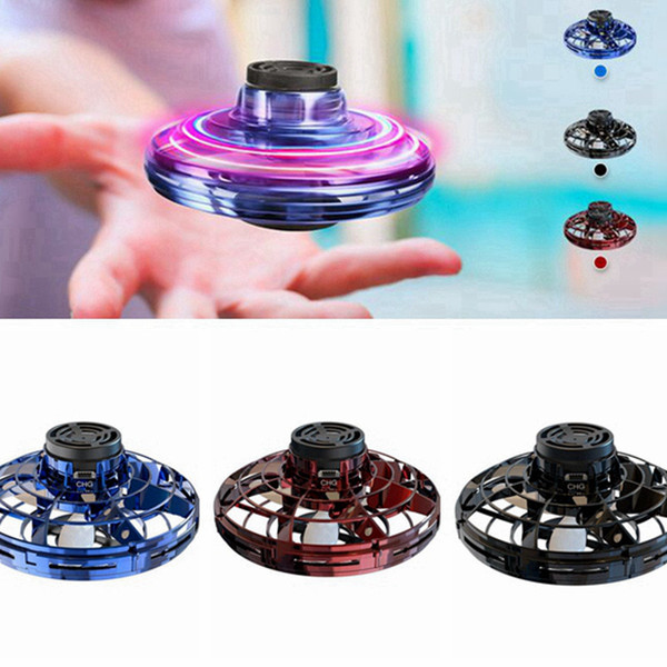 FlyNova LED Flight Gyro Toys Kids Adult Portable Hand Operated 360° Rotating Spinning Shinning LED Lights Christmas Favor Toy RRA2484