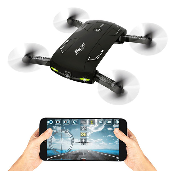 Wifi Foldable RC Drone 0.3MP HD Camera FPV Helicopter Four-Axis Altitude Hold and App Voice Remote Control Quadcopte Pocket Aircraft