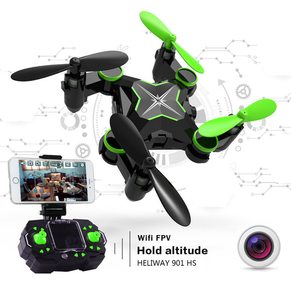 Mini RC Drone with Camera Hold Altitude 6-Axis 2.4GHz Gyro Quadcopter Wifi FPV Foldable Remote Control Helicopter Toys New