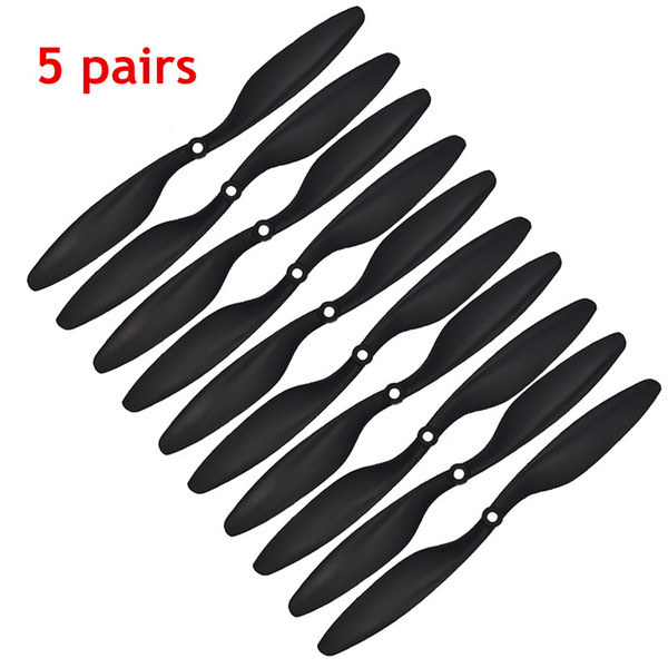 Fpv 1045 Props 10x4.5 Cw/ccw Propeller For Multicopter Quadcopter Airplanes Plastic Prop Black 5 Pairs