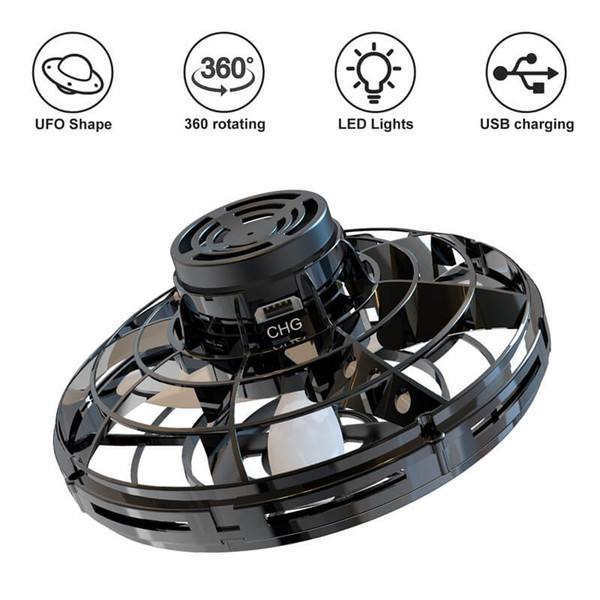 Flynova Copolymer material PP ufo drone Inductive FlyNova Flying Spinner Toy anywhere play Helicopter 360° Rotating with Shining Light