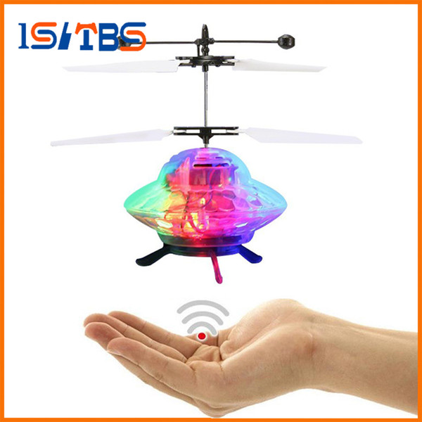 DHL RC Helicopter Hand Flying UFO Ball LED Mini Induction Suspension RC Aircraft Flying Toy Drone