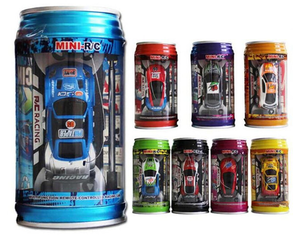 2016 New 8 Colors Coke Can RC Car Radio Remote Control Car Micro Racing Car Toy 4pcs Road Blocks Kid's Toys Gifts Rc Cars