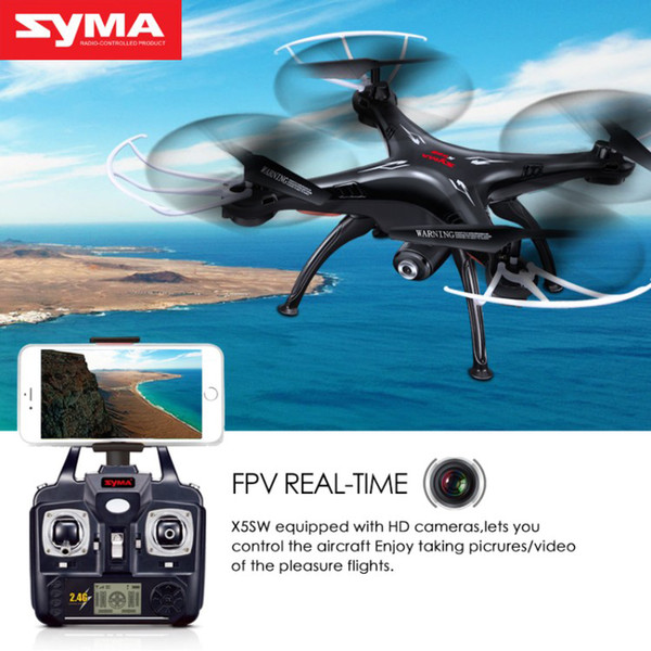 Original SYMA X5SW WIFI RC Drone With HD FPV Camera Connect to Phone APP 6 Axis Quadcopter Drones For Boy Kid Gift Toy