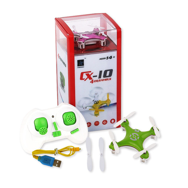 4 Color New Cheerson CX-10 Mini 2.4G Remote Control Toys RC Drone Quadcopter rc helicopter 4Channel 2.4GHz 6-Axis Airplane B