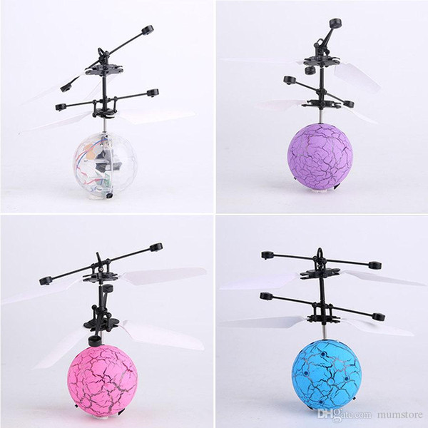RC Drone Flying copter Ball Aircraft Helicopter Led Flashing Light Up Toys Induction Electric Toy sensor Kids Children Christmas