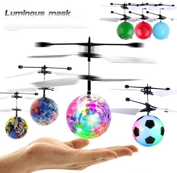 Selfsensing aircraft Fly Ball Toys Hand Induction RC Flying Lighting Crystal Ball Sensing Aircraft Toy without remote control