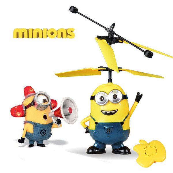 Children's toys Remote Control Toy Aircraft Induction Charging Electric Aircraft Shatterproof small yellow people Free Shipping