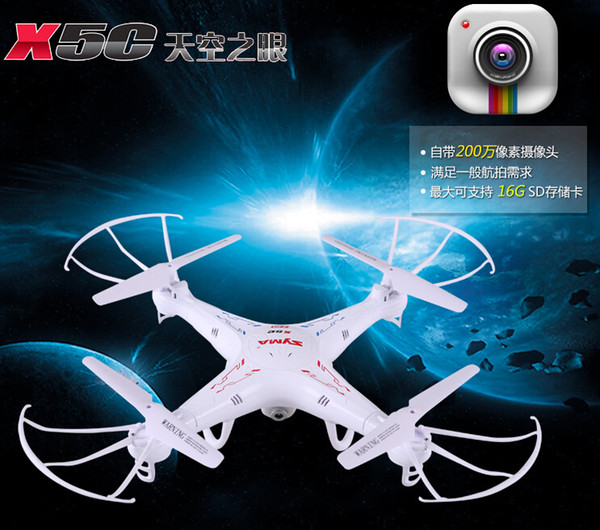 RC Helicopter Syma X5C Quadcopter 2.4G 6 Axis UFO 2 Mega Pixel Drone With Camera and 360 Degrees Helicopters Toy LED Quadcopter A486L