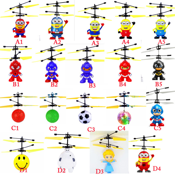 Wholesale Electric Fly Ball Infrared Induction Aircraft Flash LED Light Mini Toy Sensor Aircraft Flying Kids Dolls Toys Induction