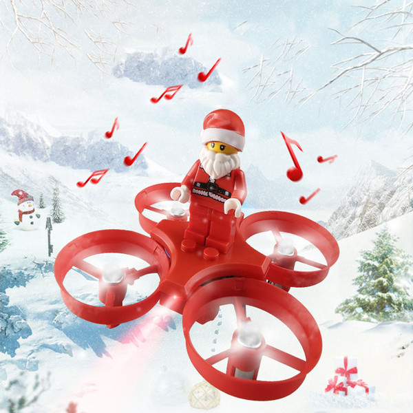 JJRC H67 Flying Santa Claus Mini RC Drone Helicopter 2.4G 4CH Colorful Headless Mode Toy Brick Quadcopter Christmas Gift for Kid