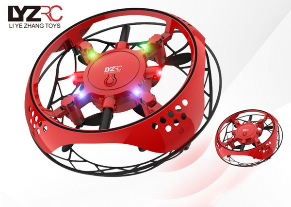 Inductive intelligent gesture sensing four-axis aircraft ufo mini drone resistant to suspension children's toys cross-border