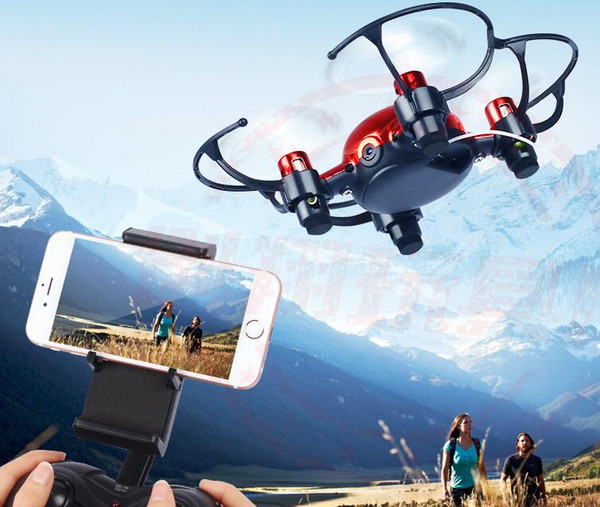 Wifi real-time drone aerial photography mini four-axis aircraft voice control fixed height remote control aircraft explosion