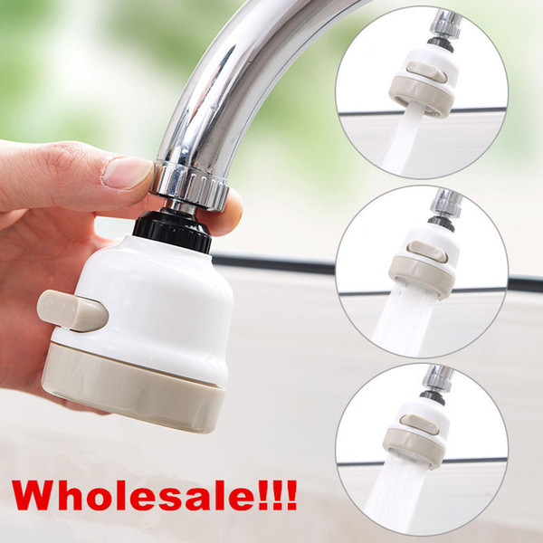 Free DHL 300pcs/lot Moveable Kitchen Tap Head 360 Rotatable Faucet Water Saving Filter Sprayer Easy Rotate Faucet Heads Free Shipping