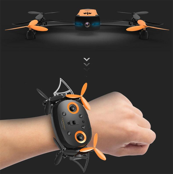 CX-70 WiFi FPV RC Drone With 0.3MP Camera HD Wireless RC Quadcopter RTF Wearable Wrist Watch Design Air Altitude Hold Drones