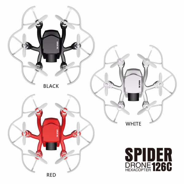 126C Mini Spider Drone 4CH 6-Axis with 2MP HD Camera CF Mode One Key Return Function Mini RC Helicopte