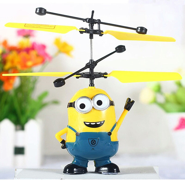 Remote Control Airplane Toys Small Yellow People Remote Sensing Aircraft Dual-mode Suspension Kids mini rc toys Indoor&outdoor