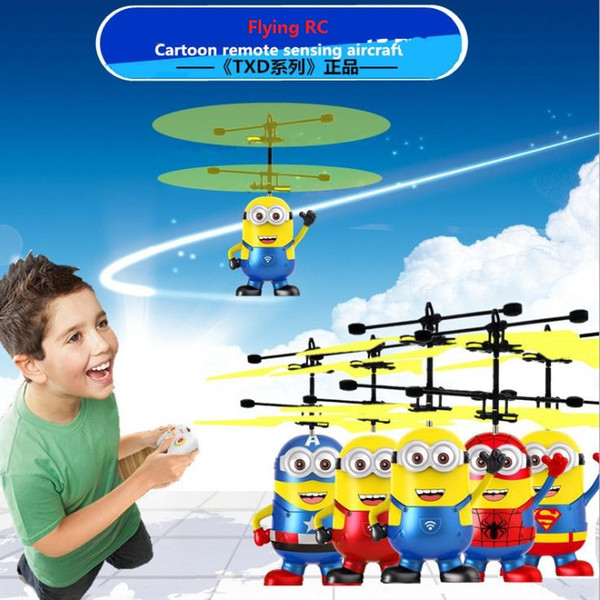 Wholesale Flying RC Yellow Boy Flying Ball Drone Helicopter Ball Good Gift for Kids Free Shipping