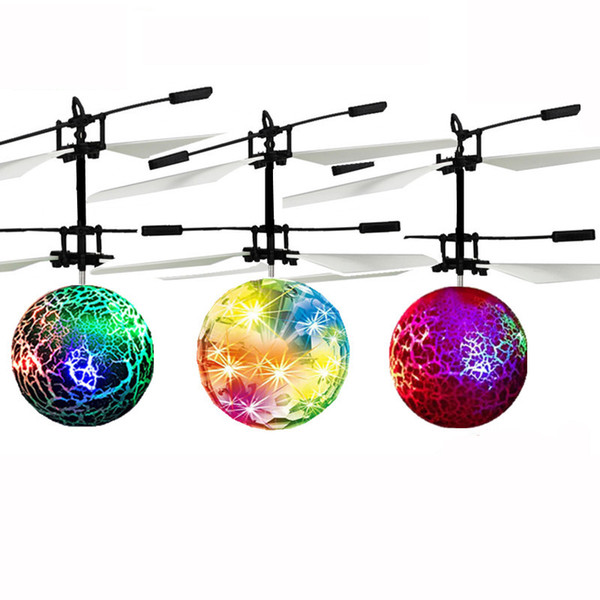 Induction flight flashing ball helicopter aircraft toy Induction flying crystal ball toys indoor children gift Toys